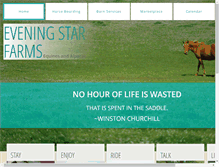 Tablet Screenshot of eveningstarfarms.com